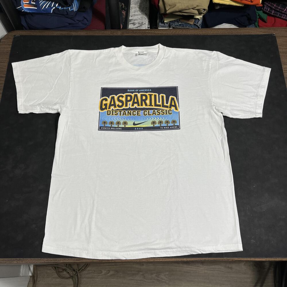 Vintage Nike Gasparilla Distance Classic Shirt Men Tampa Bay Running Tee 2000